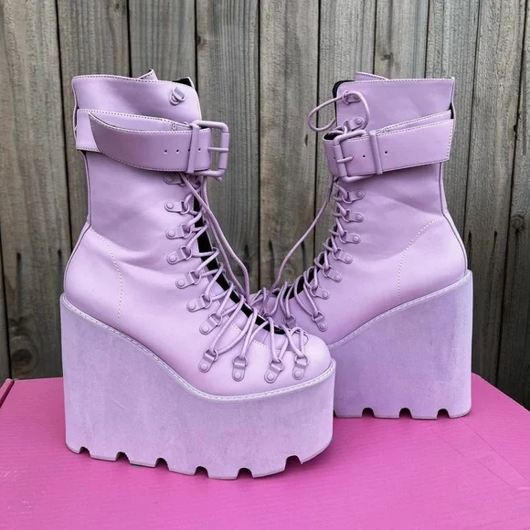 Traitor Boots Dolls Kill Purple Boots Sugar Thrillz Dolls Kill Lavender